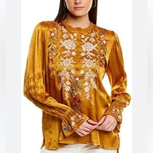 Johnny Was Roma Victorian Prairie Blouse